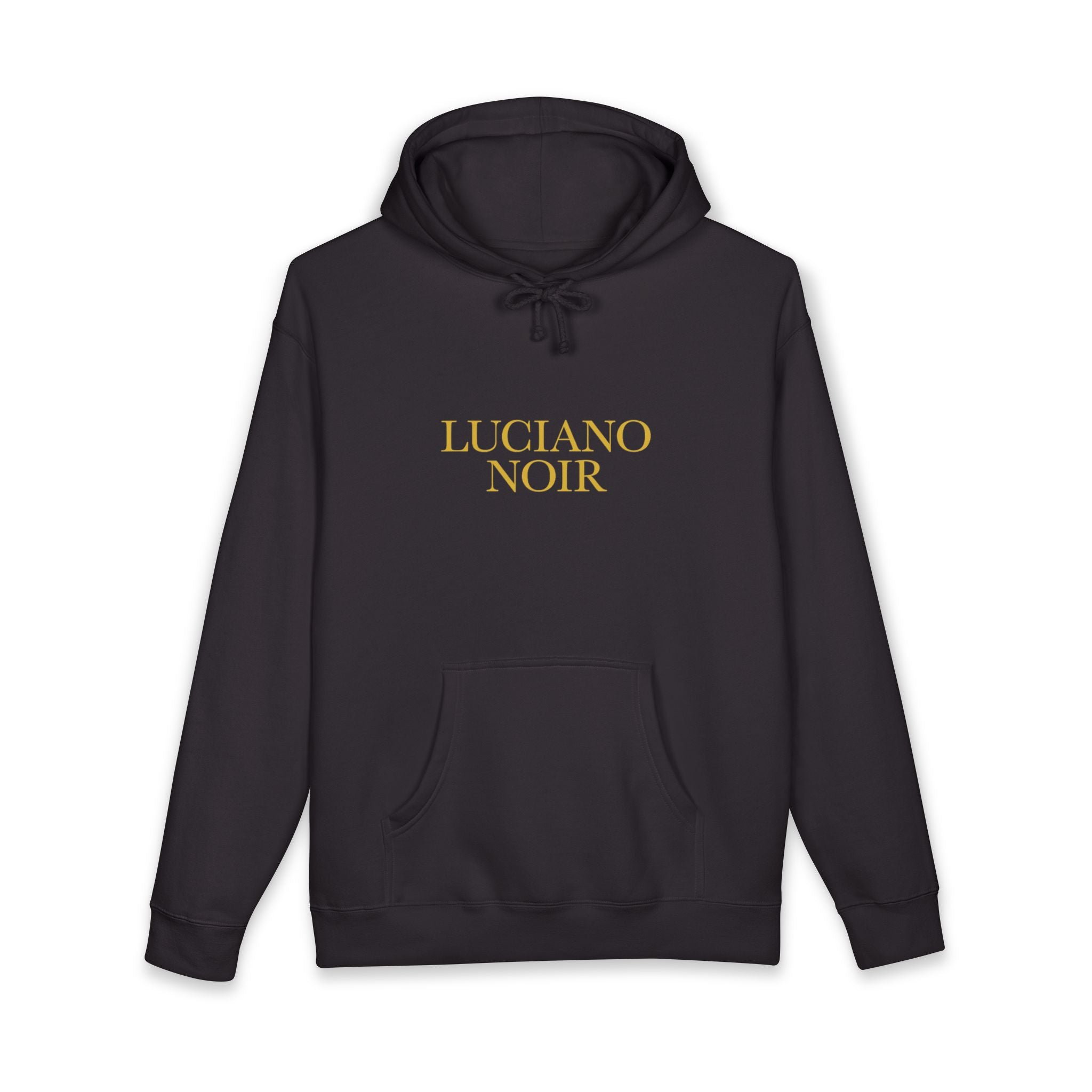 LUCIANO NOIR — Black & Gold Heavyweight Hoodie
