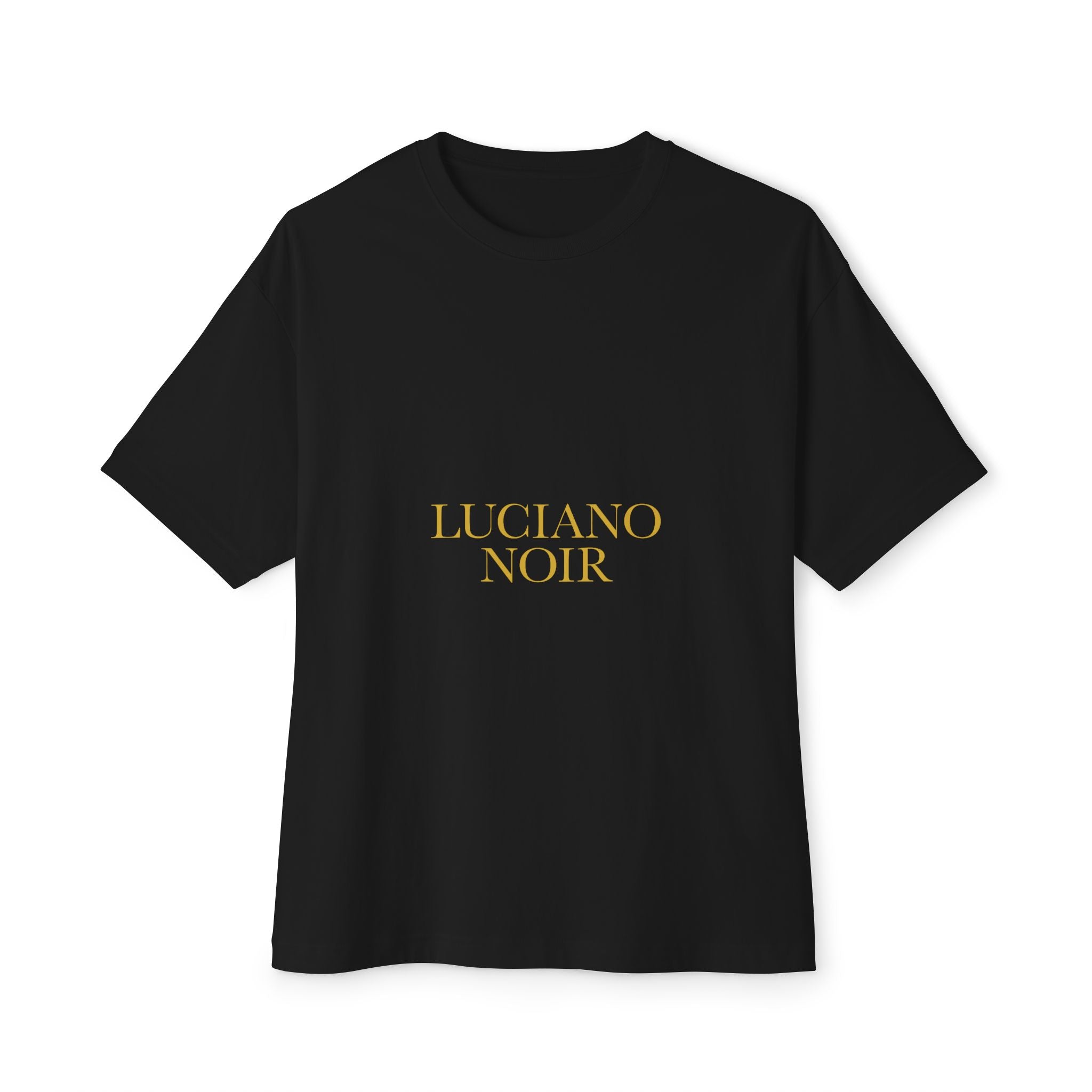 LUCIANO NOIR — Black & Gold Oversized Tee