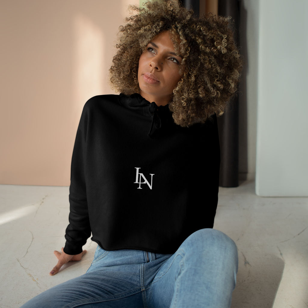 LUCIANO NOIR — Signature Crop Hoodie
