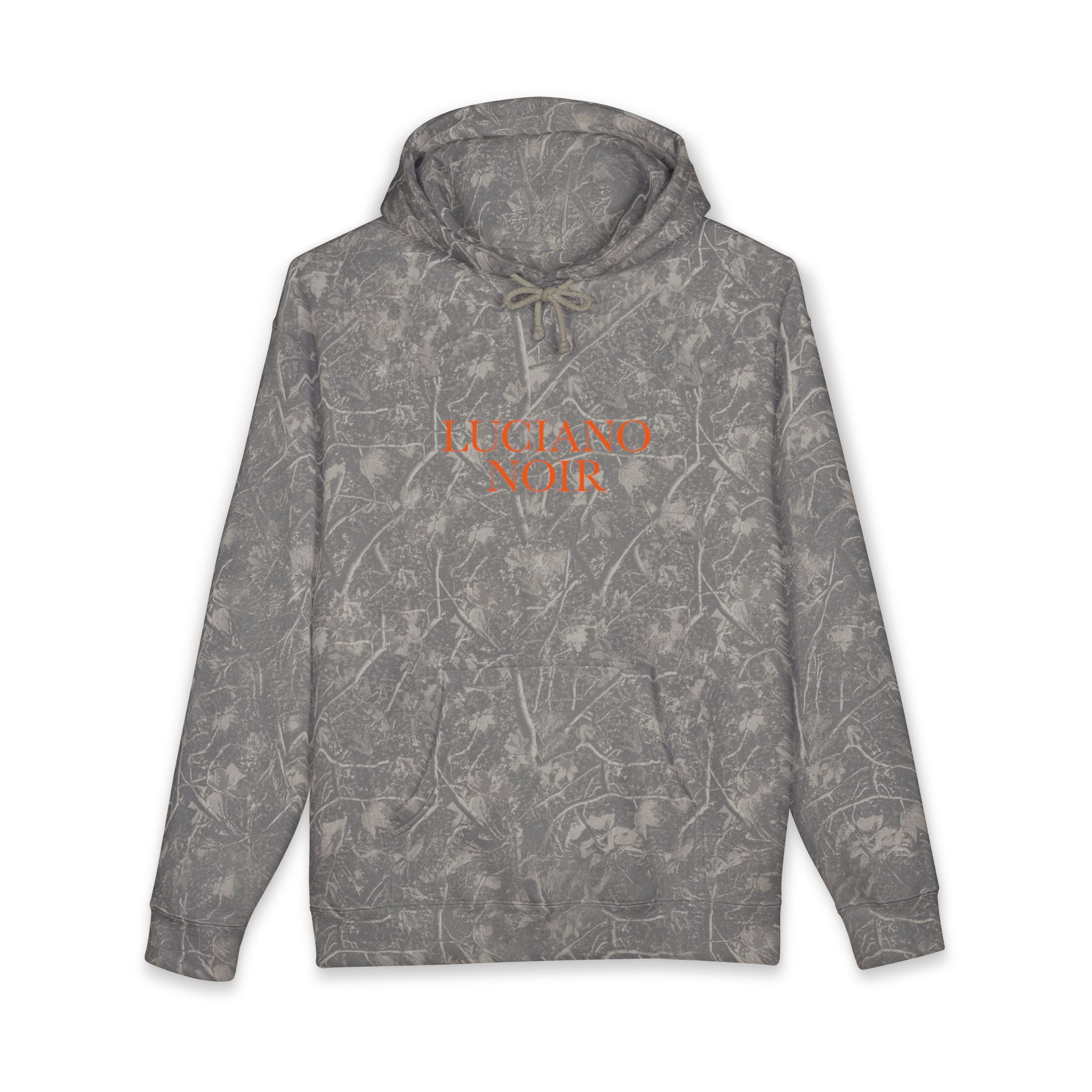 LUCIANO NOIR — Camo & Orange Heavyweight Hoodie