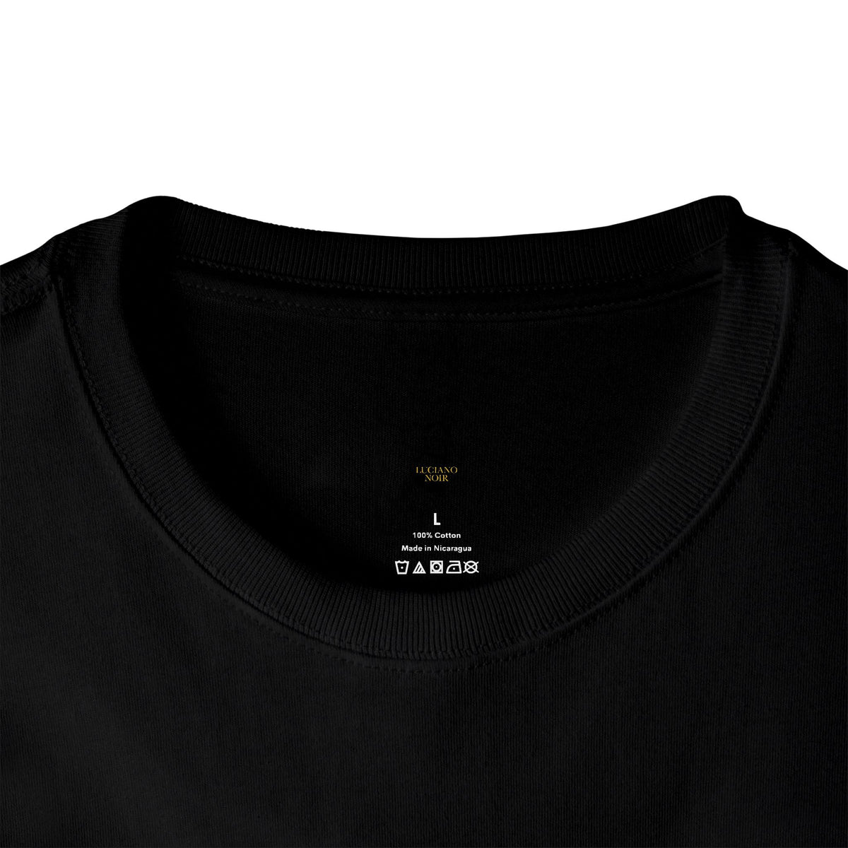 LUCIANO NOIR — Black & Gold Oversized Tee