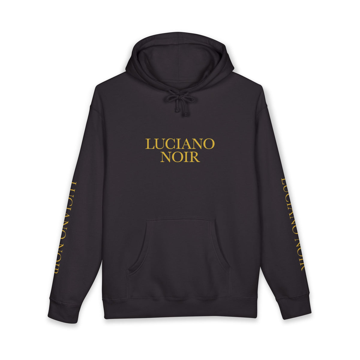 LUCIANO NOIR — Black & Gold Heavyweight Hoodie