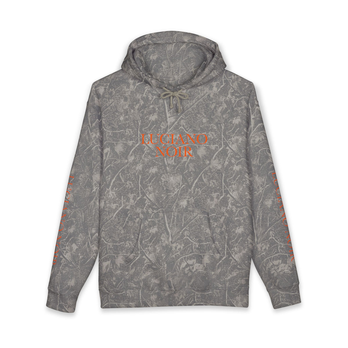 LUCIANO NOIR — Camo & Orange Heavyweight Hoodie