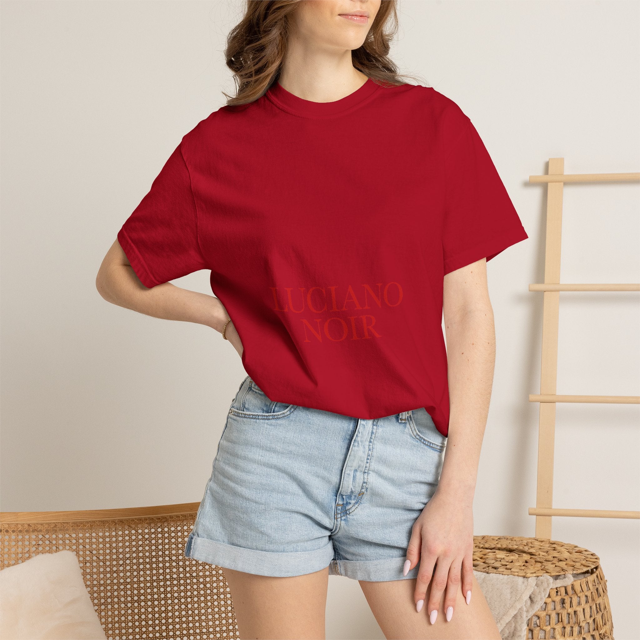 LUCIANO NOIR — Red & Red Oversized Tee