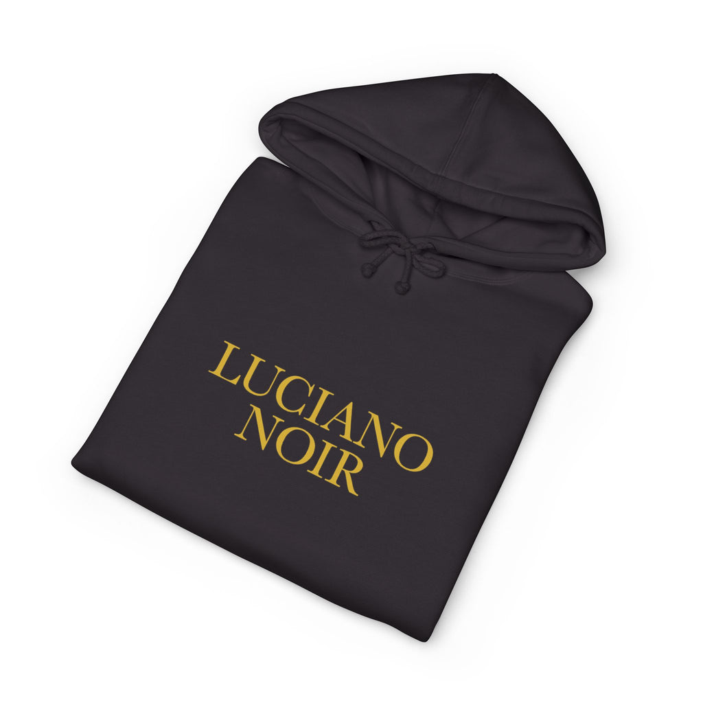 LUCIANO NOIR — Black & Gold Heavyweight Hoodie