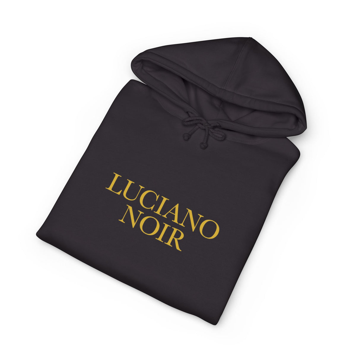 LUCIANO NOIR — Black & Gold Heavyweight Hoodie