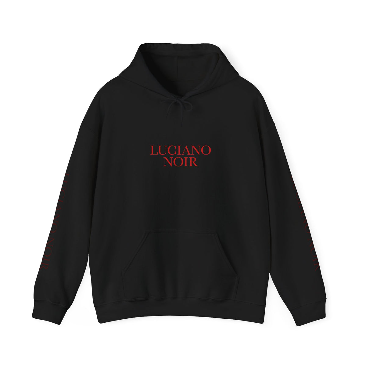 LUCIANO NOIR — Red & Red Heavyweight Hoodie