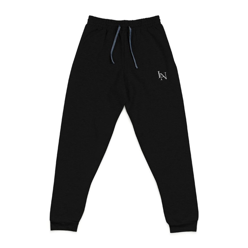 LUCIANO NOIR — Signature Embroidered Joggers