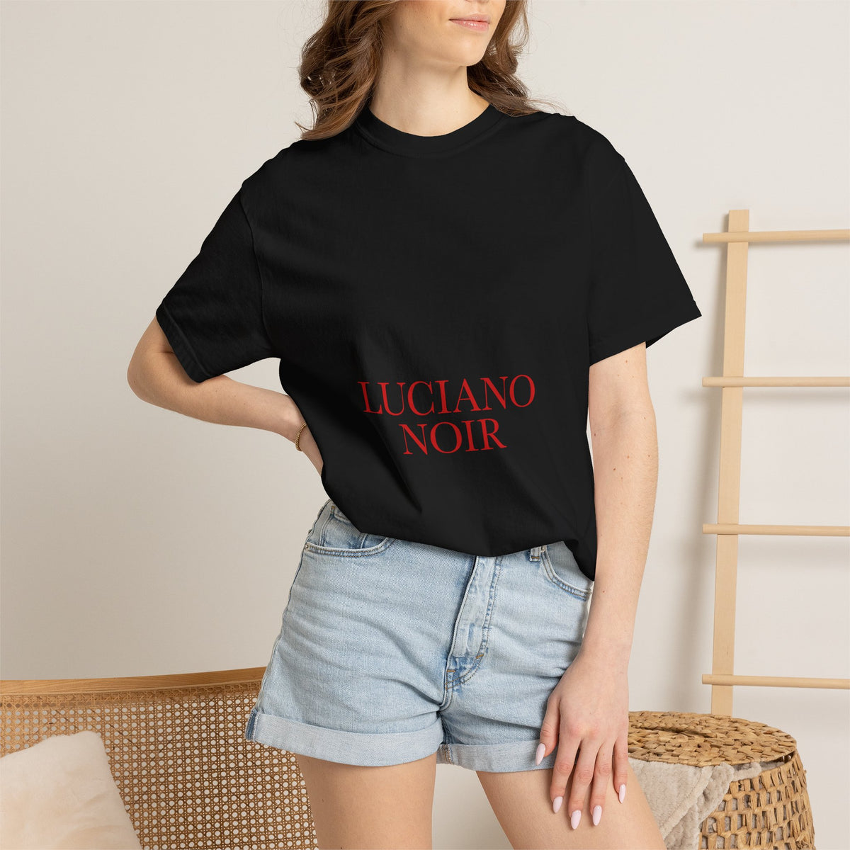 LUCIANO NOIR — Red & Red Oversized Tee